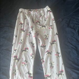 Holiday Time Kids Pajama Bottoms - Pink and White Dog Print